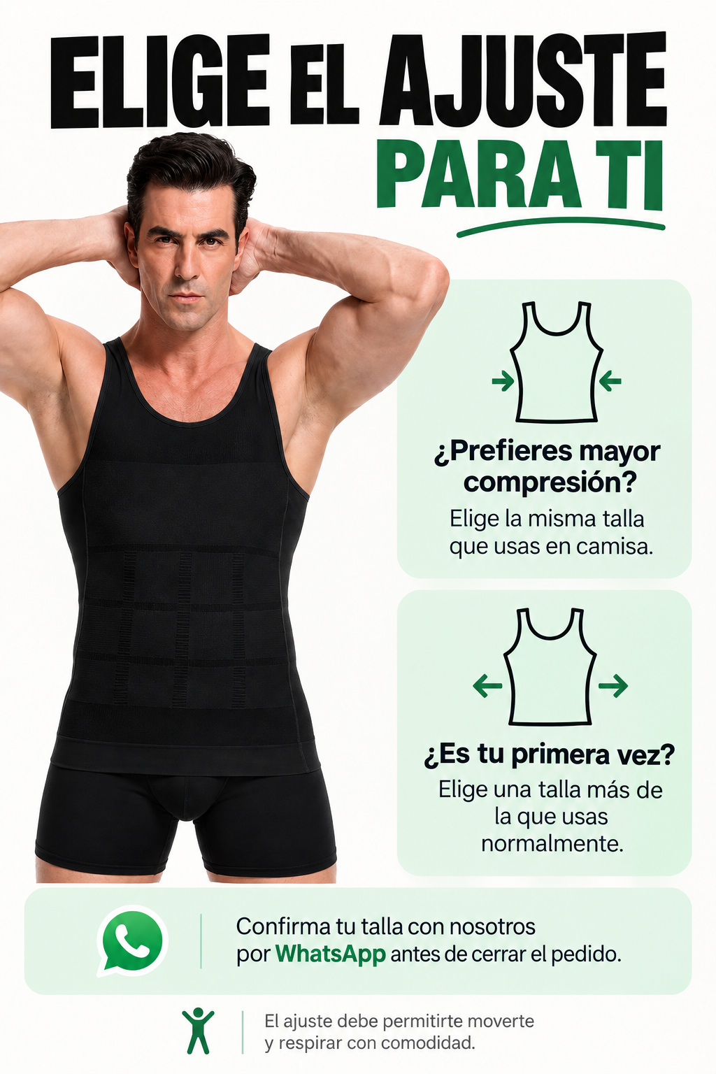 Chaleco de compresión masculino